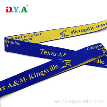 Polyester Jacquard Corizas de 1,5 cm de cinificación amarilla azul